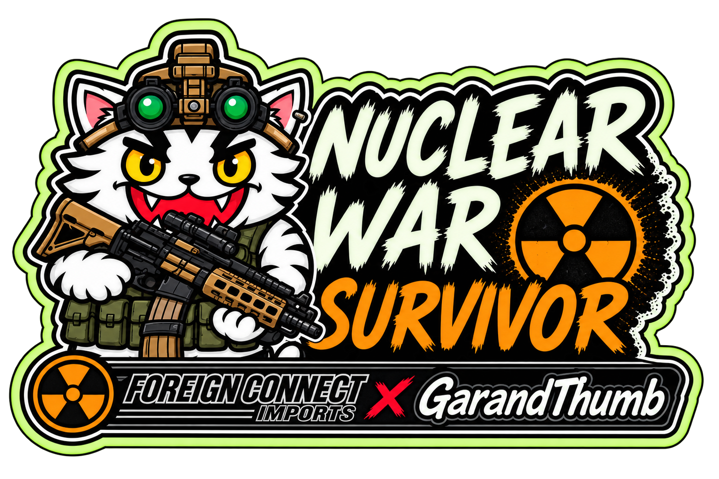 Garandthumb x FC Nuke sticker glow in the dark
