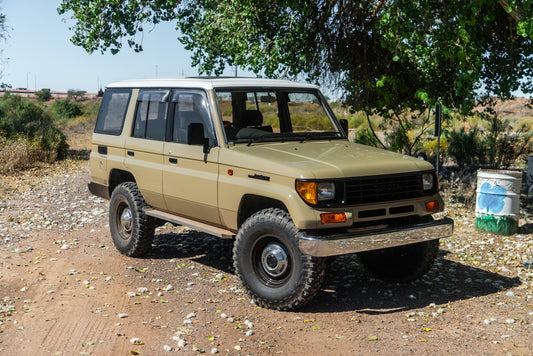 Tan Land Cruiser Prado 78 Series — Wide Body