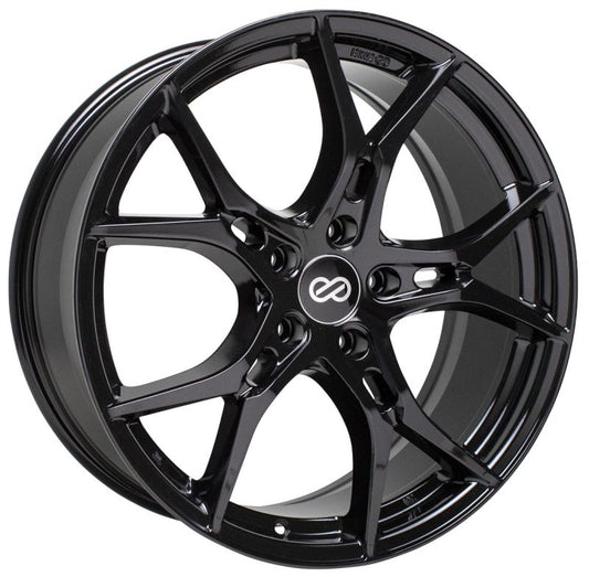 Enkei Vulcan 17x7.5 45mm Offset 5x100 Bolt 72.6mm Bore Gloss Black Wheel
