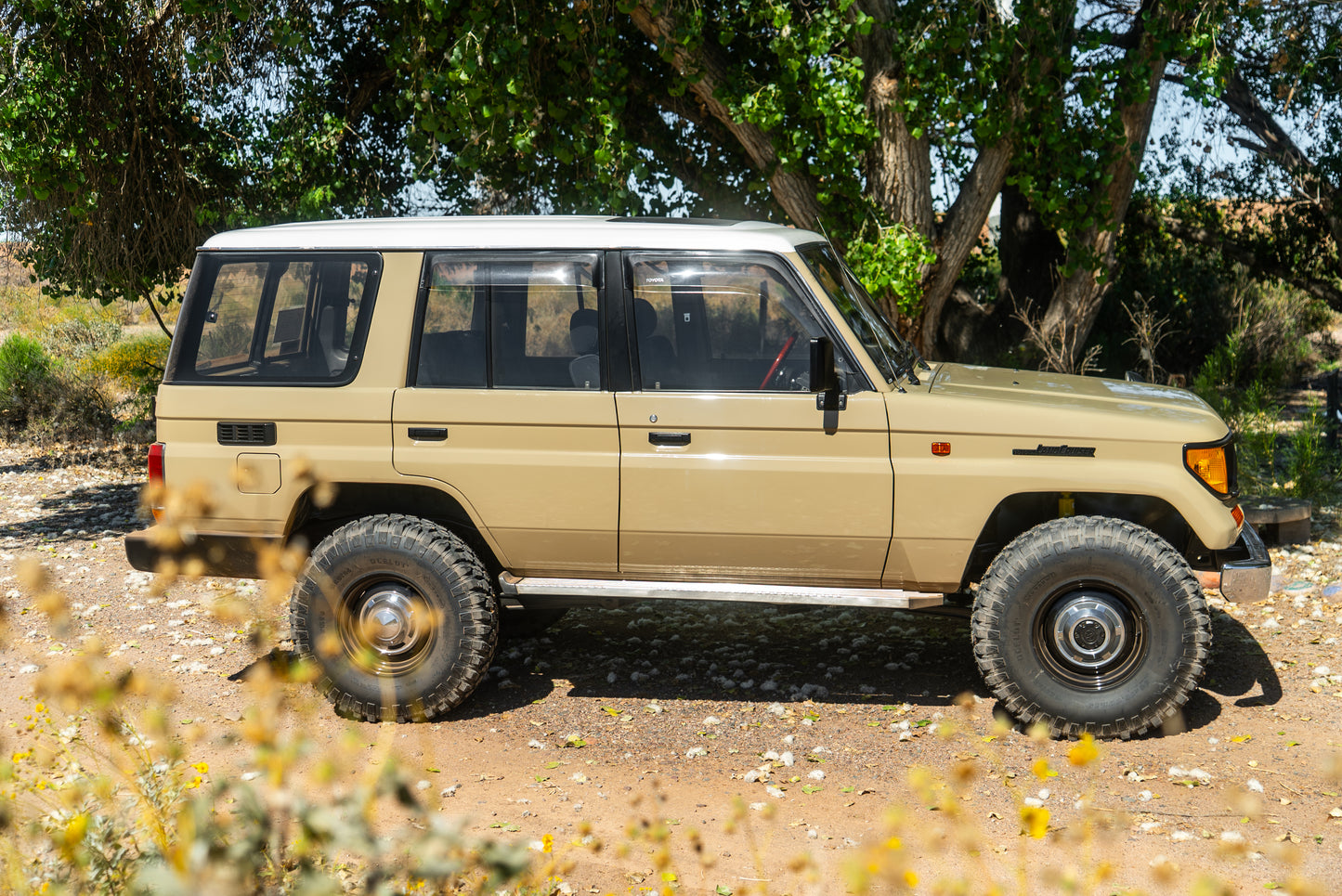 Tan Land Cruiser Prado 78 Series — Wide Body