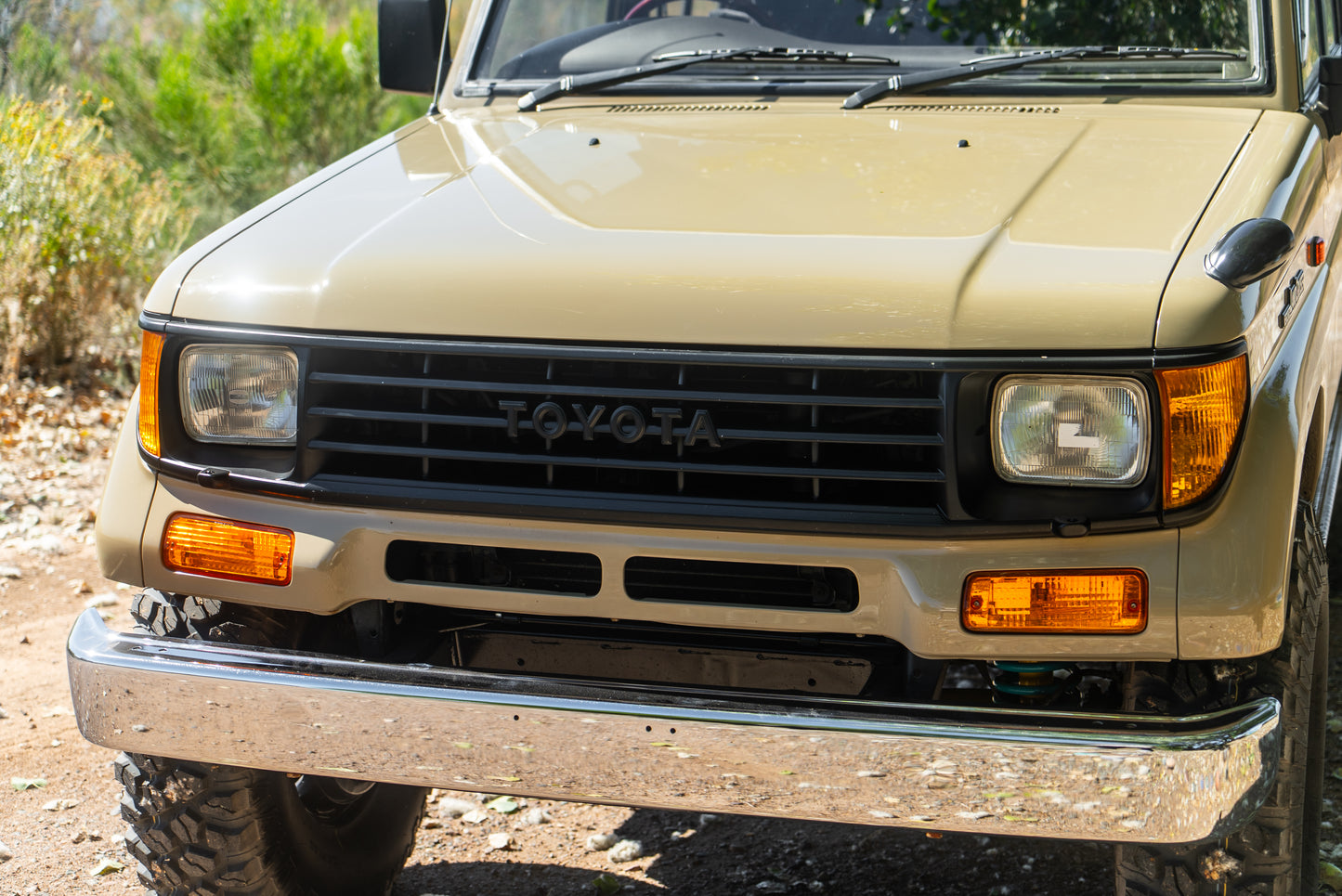 Tan Land Cruiser Prado 78 Series — Wide Body