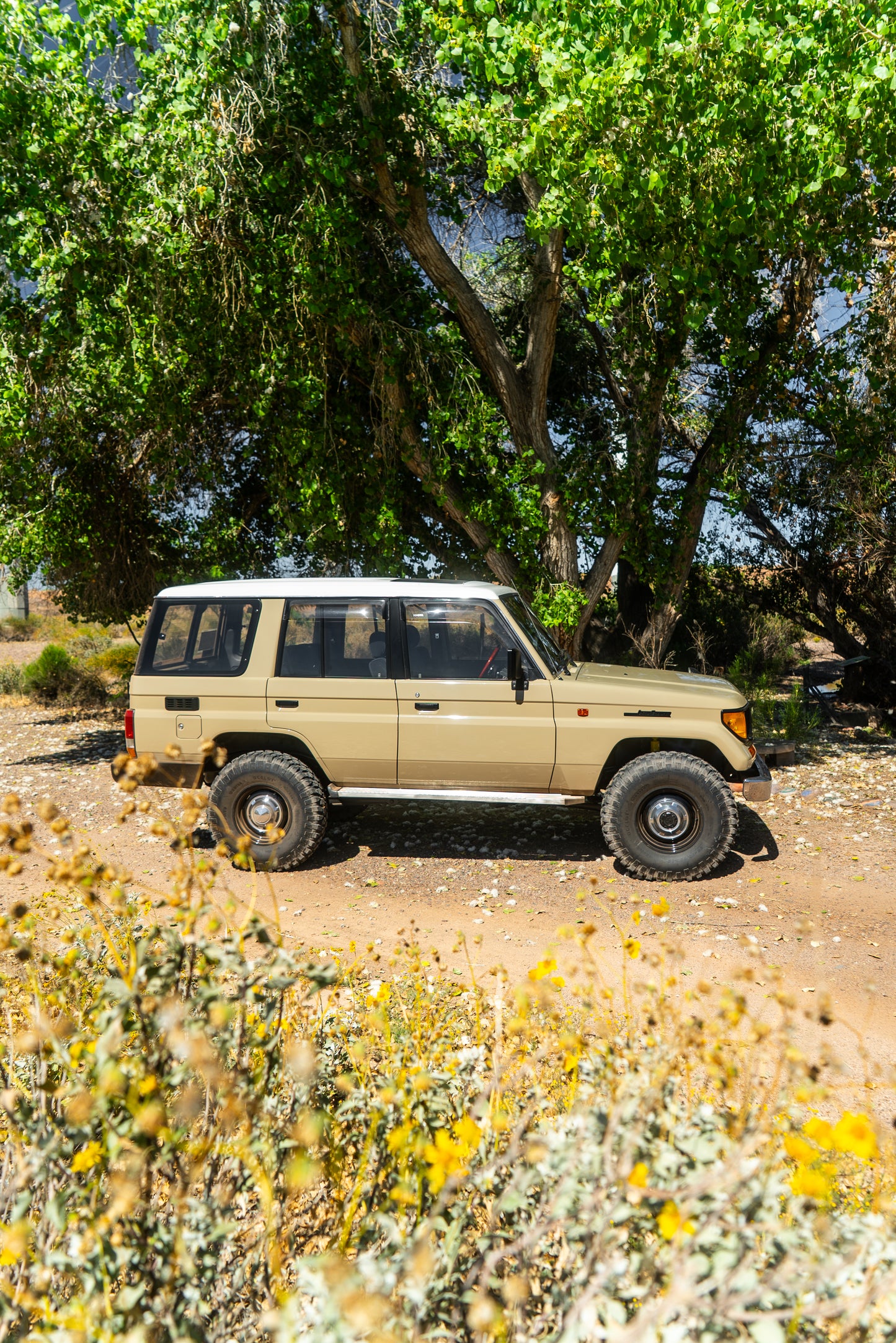 Tan Land Cruiser Prado 78 Series — Wide Body